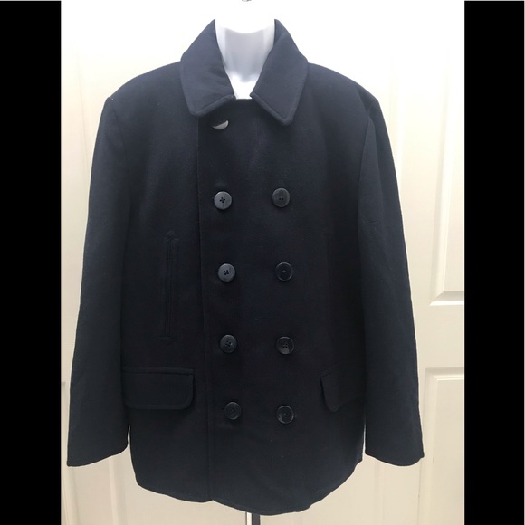 J.CREW Blue Wool Blend Coat XL - Picture 2 of 4